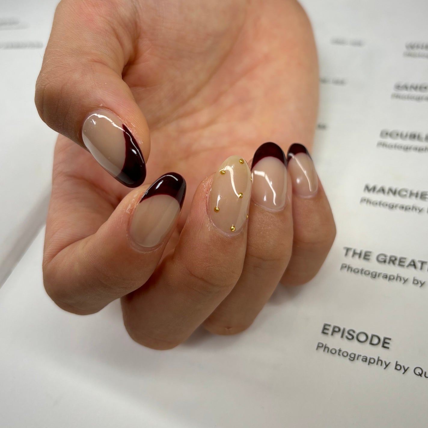 夏美🍉フォロバ on LIPS 「【毎年恒例の大人気🤎秋のボルドーフレンチ🥀】この時期やっぱり取..」(2枚目)