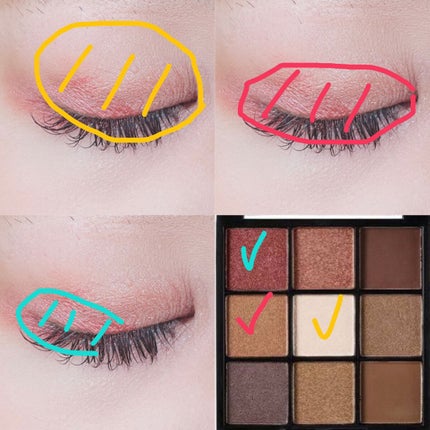 UR GLAM BLOOMING EYE COLOR PALETTE/U R GLAM/アイシャドウパレットを使ったクチコミ(2枚目)