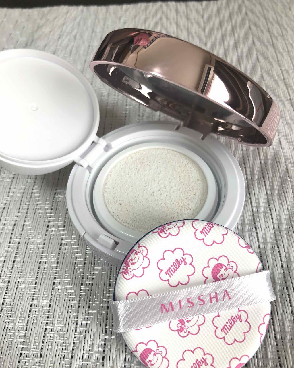 M クッションベース(ミルキー)/MISSHA/化粧下地を使ったクチコミ(2枚目)