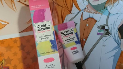 カラフルドローイング ウォーターカラーチーク/ETUDE/リキッドチークを使ったクチコミ(1枚目)