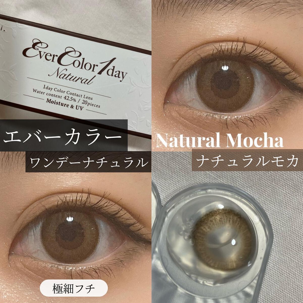エバーカラーワンデー ナチュラル ナチュラルモカ/エバーカラー/ワンデー（１DAY）カラコンを使ったクチコミ（1枚目）