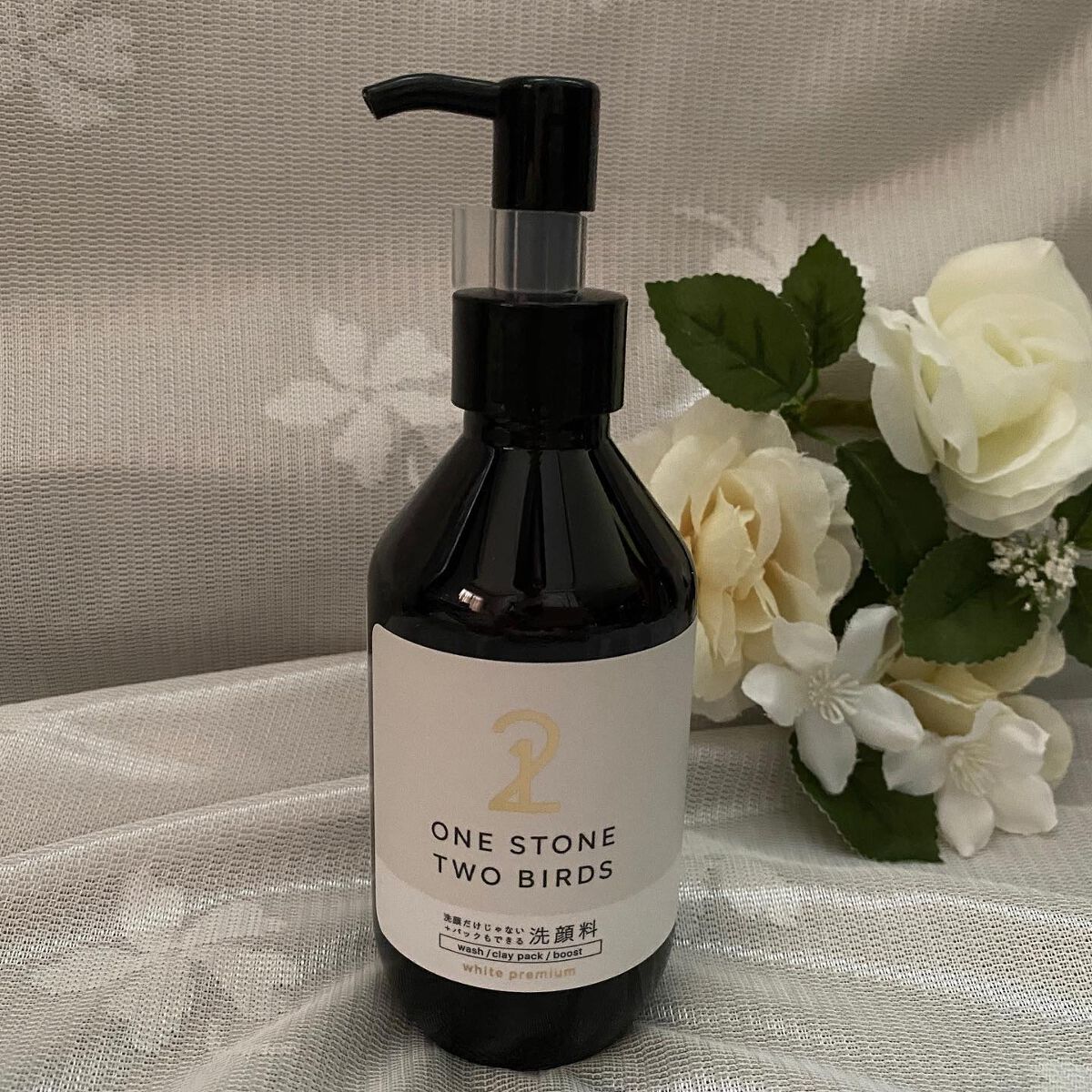 洗顔だけじゃない＋パックもできる洗顔料 ホワイトプレミアム/ONE STONE TWO BIRDS/その他洗顔料を使ったクチコミ（2枚目）