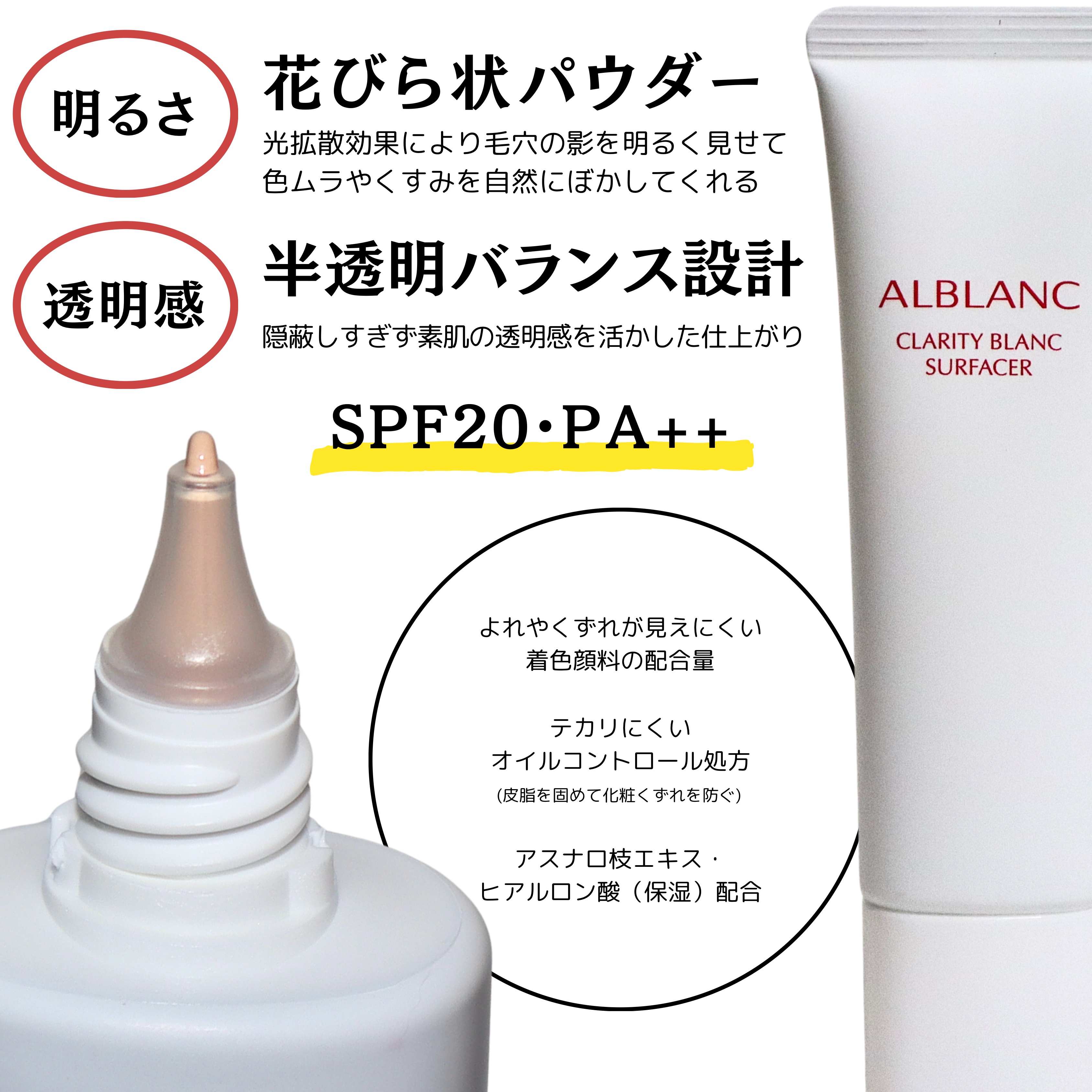 クラリティブラン カモフラチップ/ALBLANC/リキッドコンシーラーを使ったクチコミ（3枚目）