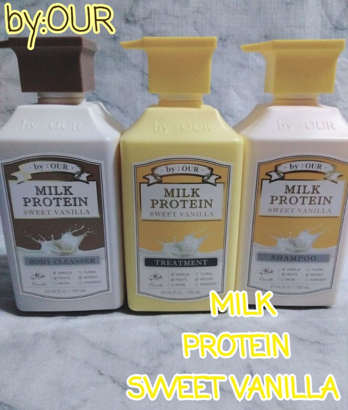 ミルクプロテイン ボディクレンザー スイートバニラ/by : OUR/ボディソープを使ったクチコミ（1枚目）