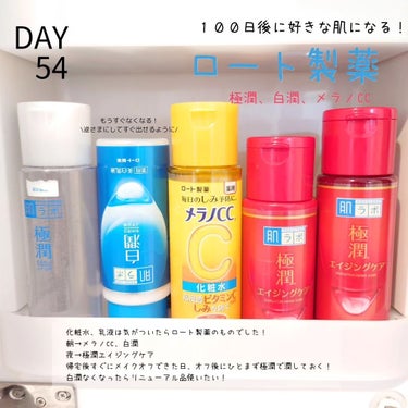 メラノCC 薬用しみ対策 美白化粧水 しっとりタイプのクチコミ「♡DAY54♡
【１００日後に好きな肌になるチャレンジ】
.
大好き@rohto_offici.....」（1枚目）