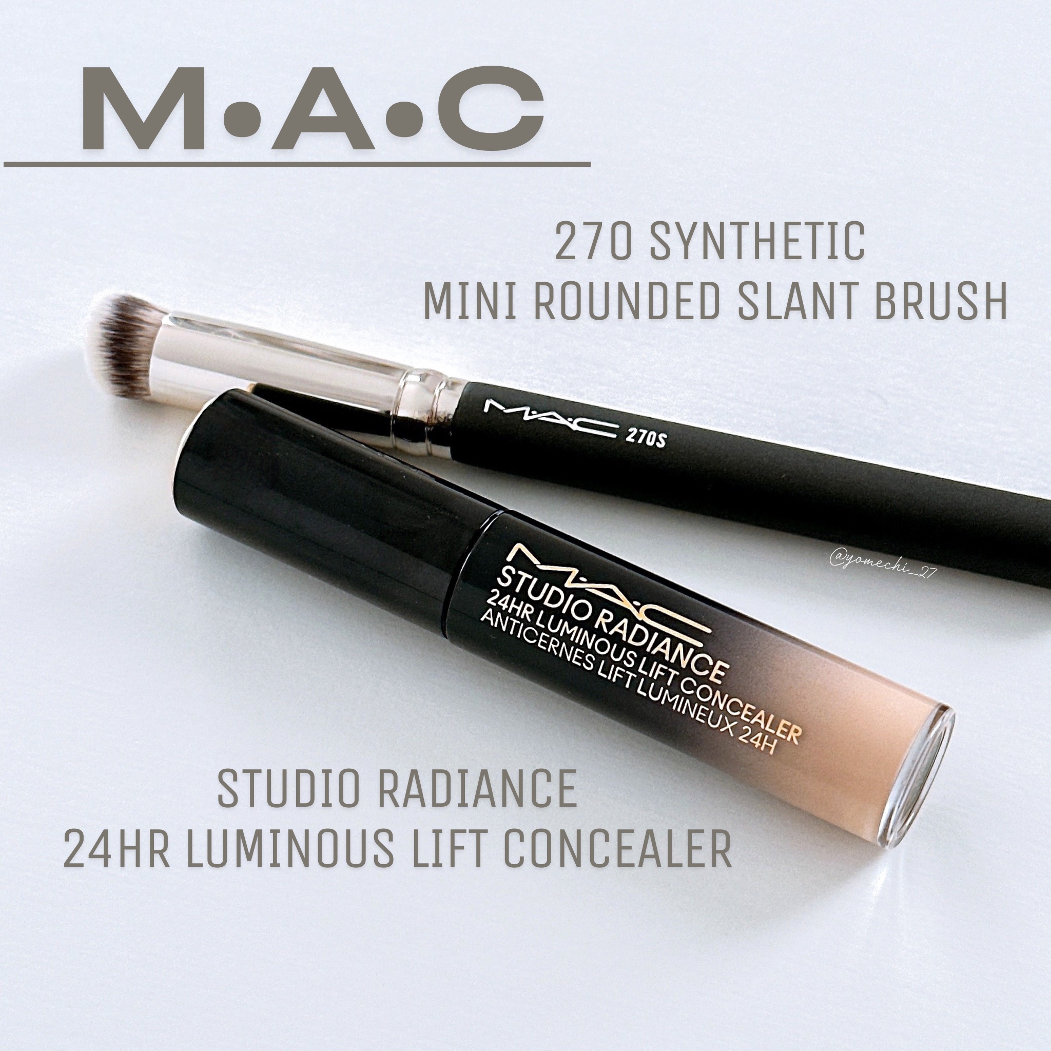 #270S ミニ ラウンド スラント ブラシ/M・A・C/メイクブラシを使ったクチコミ（1枚目）