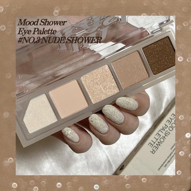 unleashia ムードシャワーアイパレットのクチコミ「🍪🫖

▶︎unleashia(アンリシア)
　Mood Shower Eye Palette.....」（3枚目）