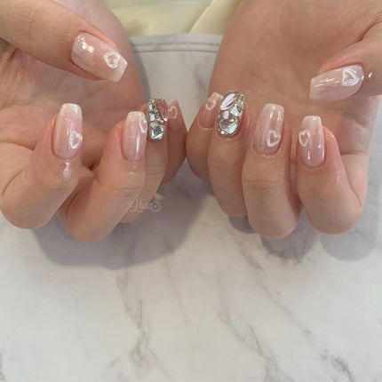 #ジェルネイル,#ワンカラーネイル,#ニュアンスネイル,#うるうるネイル,#ちゅるんネイル,#シンプルネイル,#パーツネイル,#透け感ネイル,#クリアネイル,#ぷっくりネイル,#ちぐはぐネイル,#韓国ネイル,#きらきらネイル,#うるつやネイル,#フレンチガーリーネイル,#ミラーネイル,#埋めつくしネイル,#ピンクネイルのネイルデザイン