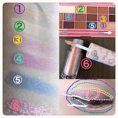 アイシャドウパレット アイラブチョコレート ユニコーンラブ/MAKEUP REVOLUTION/アイシャドウパレットを使ったクチコミ（3枚目）