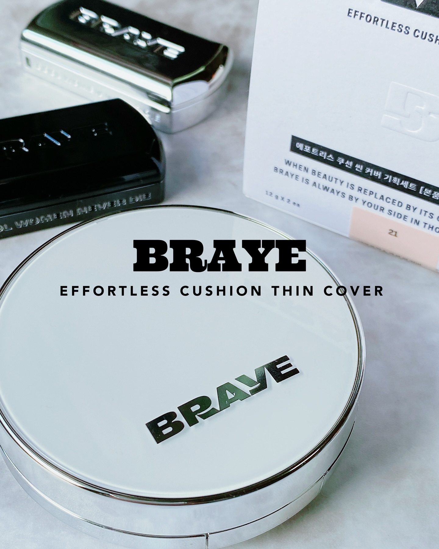 BRAYE EFFORTLESS CUSHION (3 COLORS)/BRAYE/クッションファンデーションを使ったクチコミ（1枚目）