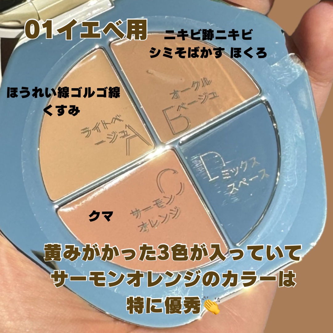 TIMAGE  クリーミーコンシーラーパレット/TIMAGE/パレットコンシーラーを使ったクチコミ（2枚目）