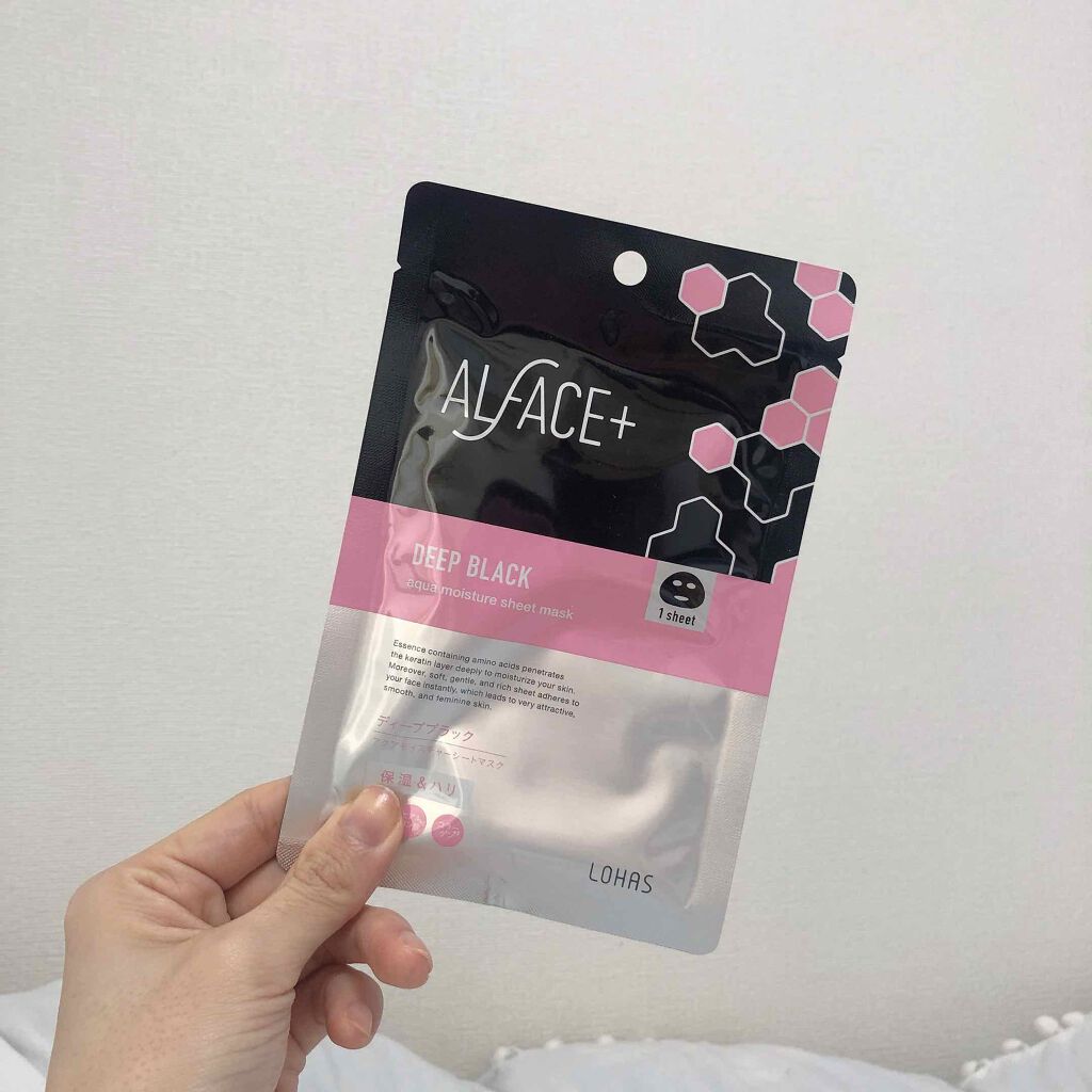 ディープブラック アクアモイスチャー シートマスク/ALFACE+/シートマスク・パックを使ったクチコミ（1枚目）