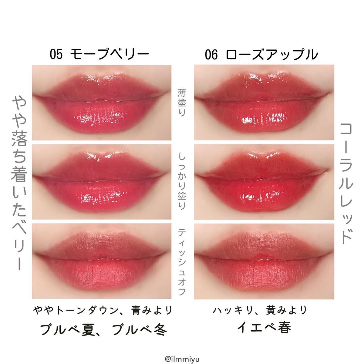 ジューシーラスティングティント/rom&nd/リップティントを使ったクチコミ(9枚目)