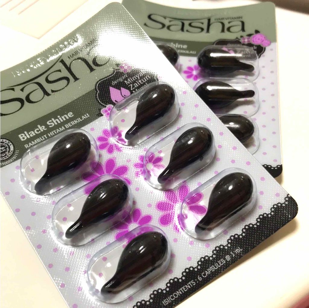 ヘアビタミン ブラック(ブラックシャイン)/Sasha/ヘアオイルを使ったクチコミ(1枚目)
