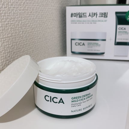グリーン ダーマ マイルド クリーム/ネイチャーリパブリック/フェイスクリームを使ったクチコミ(4枚目)