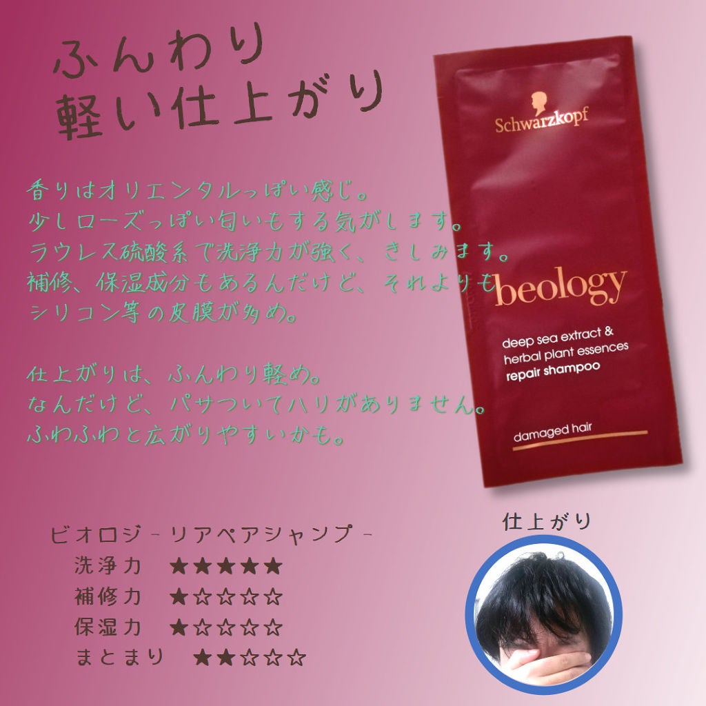ビオロジー リペア シャンプー/ヘアコンディショナー/シュワルツコフ/シャンプー・コンディショナーを使ったクチコミ(1枚目)
