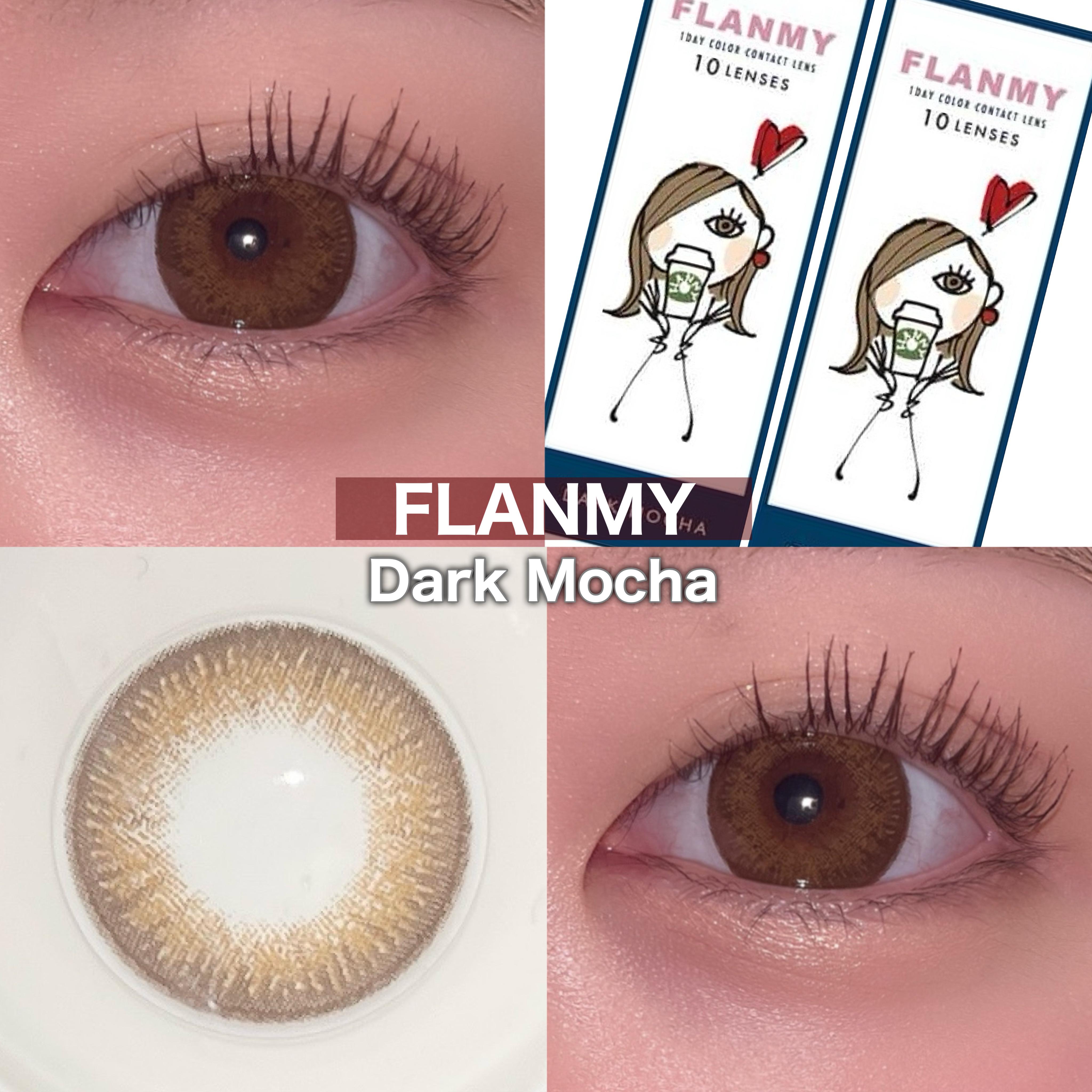 FLANMY 1day ダークモカ/FLANMY/ワンデー（１DAY）カラコンを使ったクチコミ（1枚目）