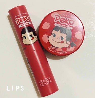 Holika Holika 🌷不二家コラボ🌷
(スイートペコエディション)

今更…🥺？

メルティーゼリーリップバーム　02ピーチベリー🍑
甘いいちごの香りがします🍓
ベースカラーといちごカラーが2色