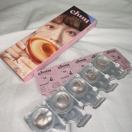 cloud pudding pink brown/chuu LENS/カラーコンタクトレンズを使ったクチコミ(7枚目)