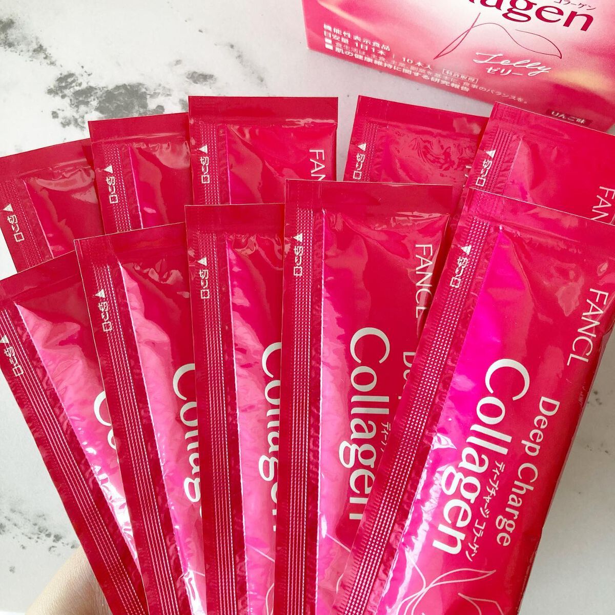 ディープチャージ コラーゲン スティックゼリー/ファンケル/美容サプリメントを使ったクチコミ(3枚目)