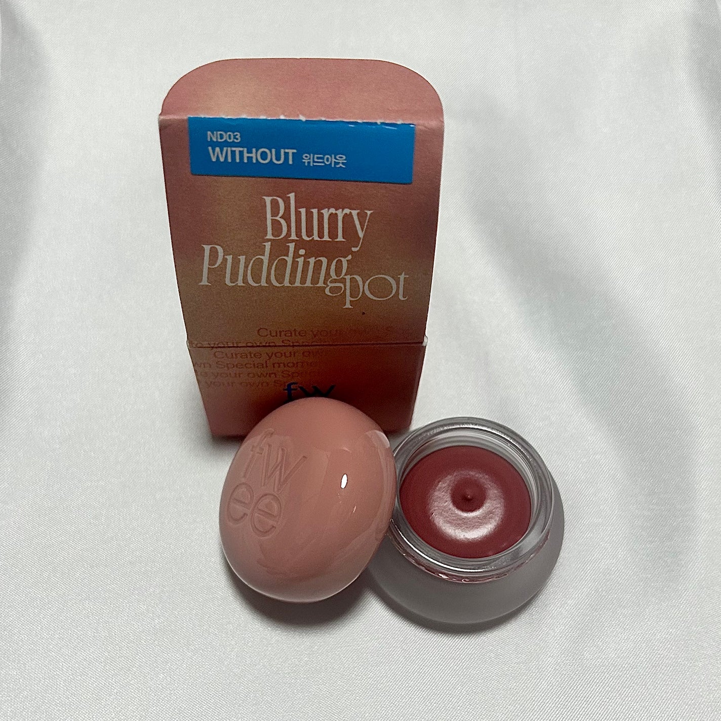 リップアンドチーク ブラーリープリンポット/fwee/口紅を使ったクチコミ(3枚目)