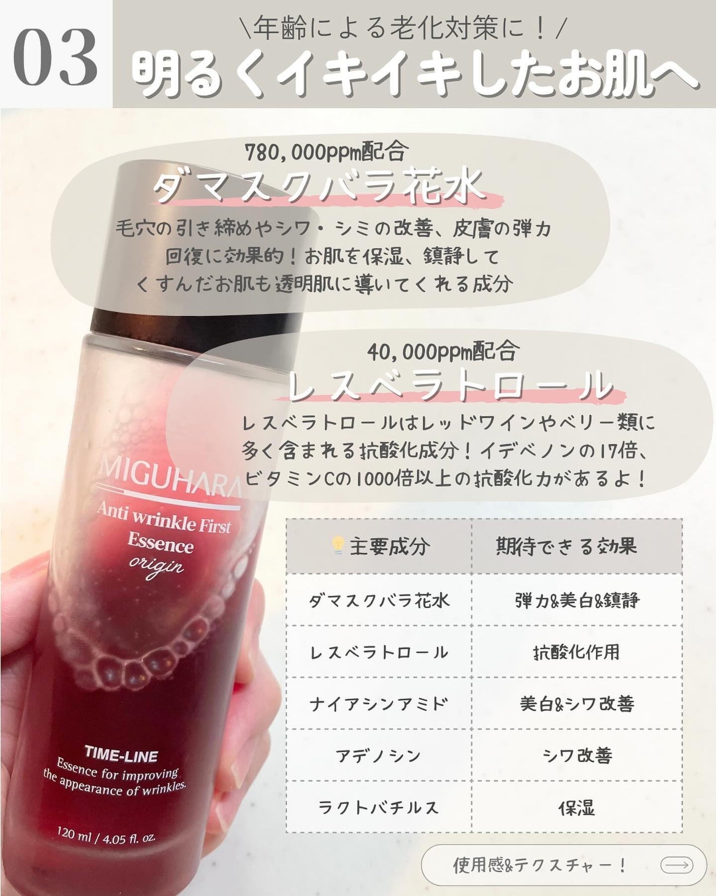 アンチリンクルエフェクトアンプルオリジン/MIGUHARA/美容液を使ったクチコミ(4枚目)