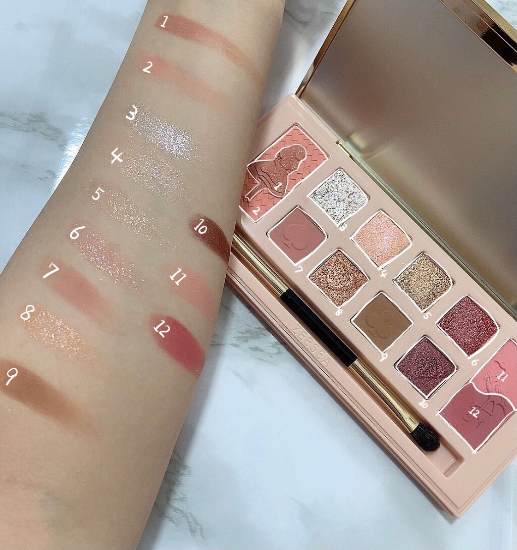 アリスドリームランドシリーズ 12色アイシャドウパレット(ZEESEA×大英博物館)/ZEESEA/アイシャドウパレットを使ったクチコミ(2枚目)