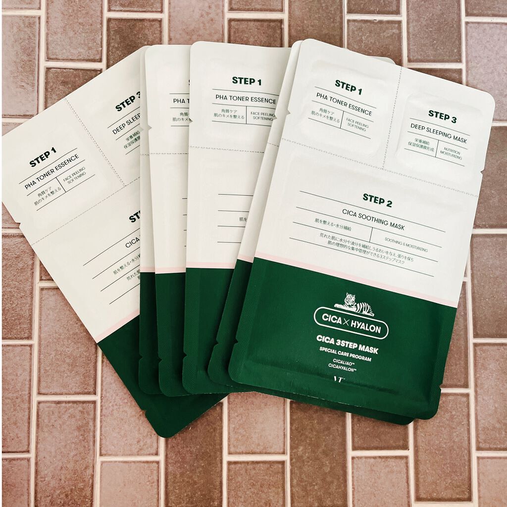 CICA 3ステップマスク/VT/シートマスク・パックを使ったクチコミ（3枚目）