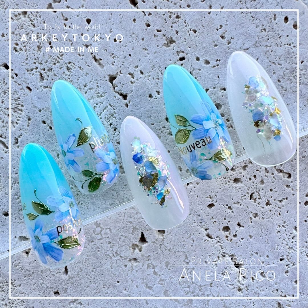 #ネイル,#純国産ジェルネイル,#ジェルネイル,#夏ネイル,#フラワーネイル,#サマーネイルのネイルデザイン