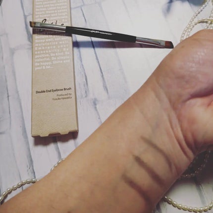 ダブルエンドアイブロウブラシ熊野筆/&be/メイクブラシを使ったクチコミ(1枚目)