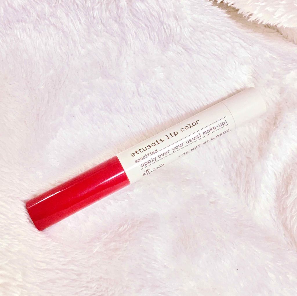 リップカラー 02 フレッシュピーチ/ettusais/口紅を使ったクチコミ（2枚目）