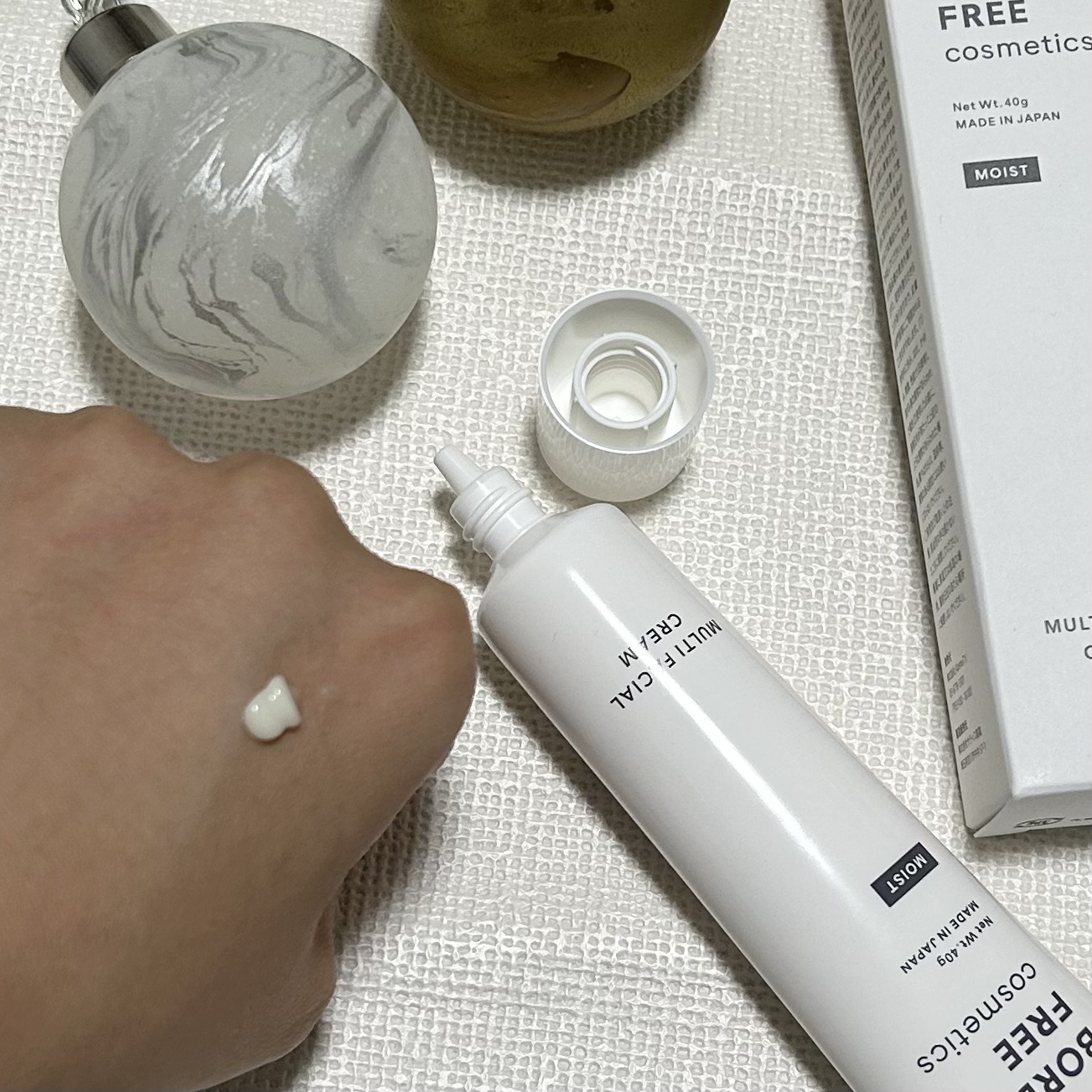 マルチフェイシャルクリーム MOIST/BORDER FREE cosmetics/フェイスクリームを使ったクチコミ（2枚目）