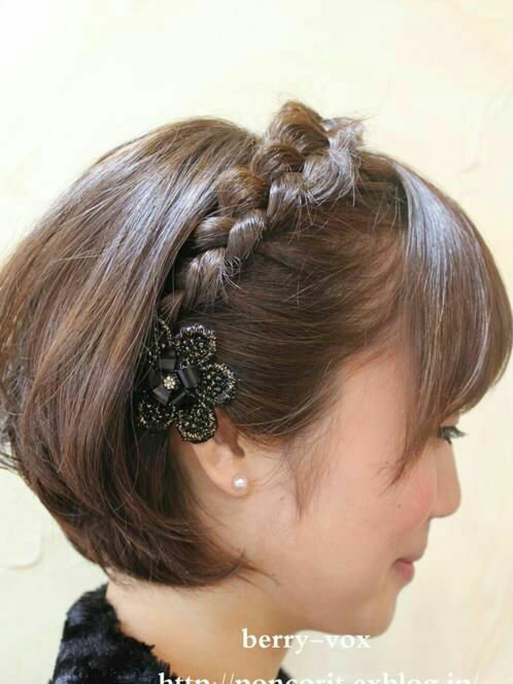 なすび가지🍆 フォロバ100! on LIPS 「こんばんは~今日は、ショートの方のヘアアレンジを紹介していきま..」(3枚目)