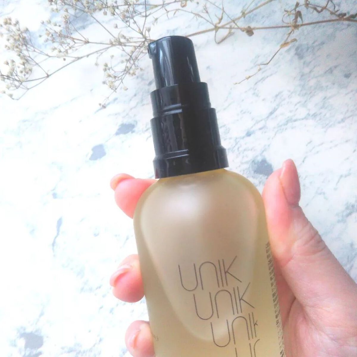 スタイリングナノシルクヘアオイル/UNIK/その他スタイリングを使ったクチコミ（3枚目）