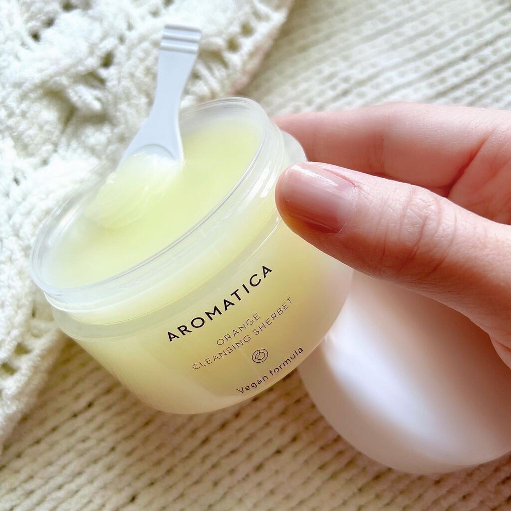 オレンジクレンジングシャーベット/AROMATICA/クレンジングバームを使ったクチコミ(4枚目)