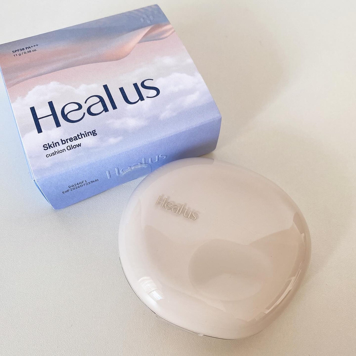 ブリージンググロークッション/Healus/クッションファンデーションを使ったクチコミ(2枚目)