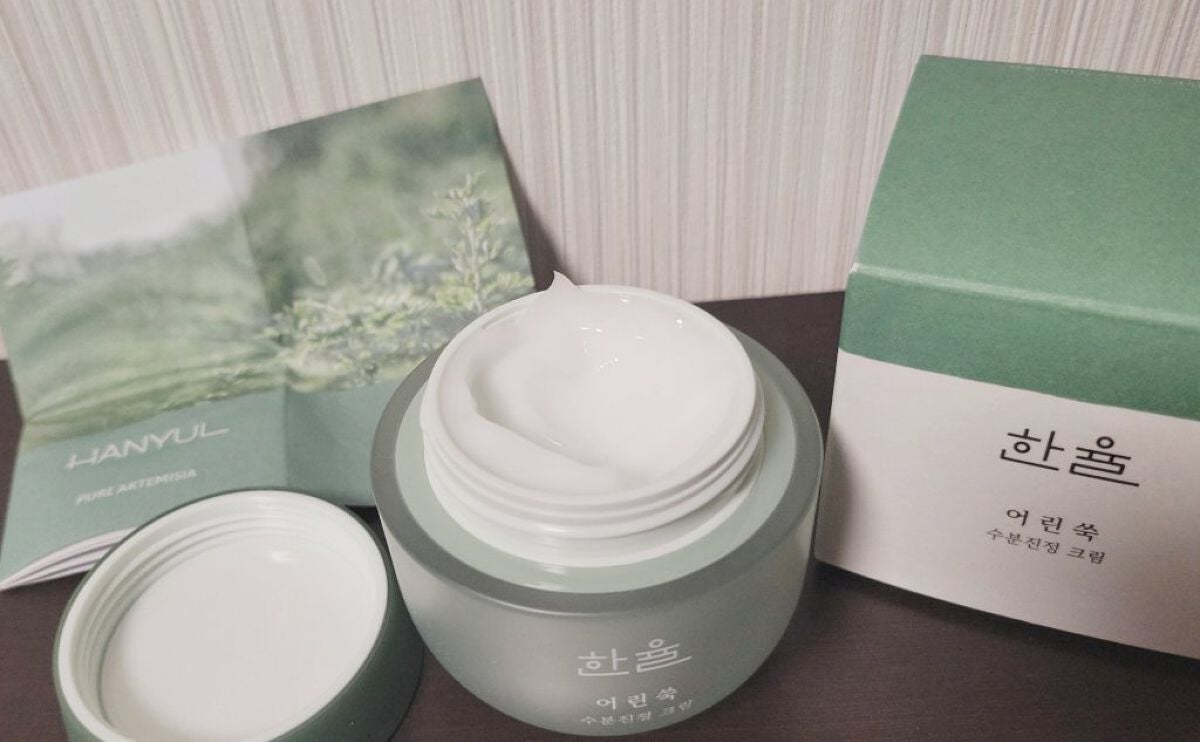 ピュアアルテミシア カーミングウォータークリーム/HANYUL(ハンユル)/フェイスクリームを使ったクチコミ(2枚目)