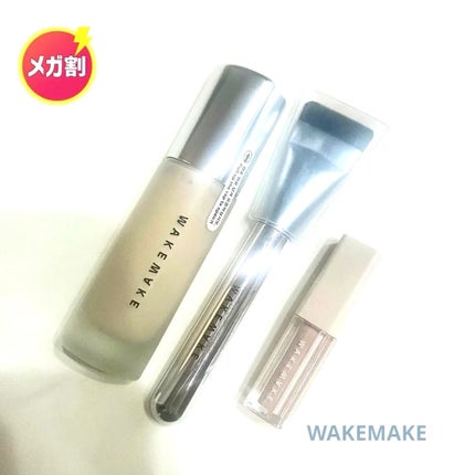 wakemake Spatula Wide Foundation Brushのクチコミ「
【 Qoo10メガ割購入品🩵 】
★WAKEMAKE 
•ウォーターベルベットカバーファン.....」(1枚目)