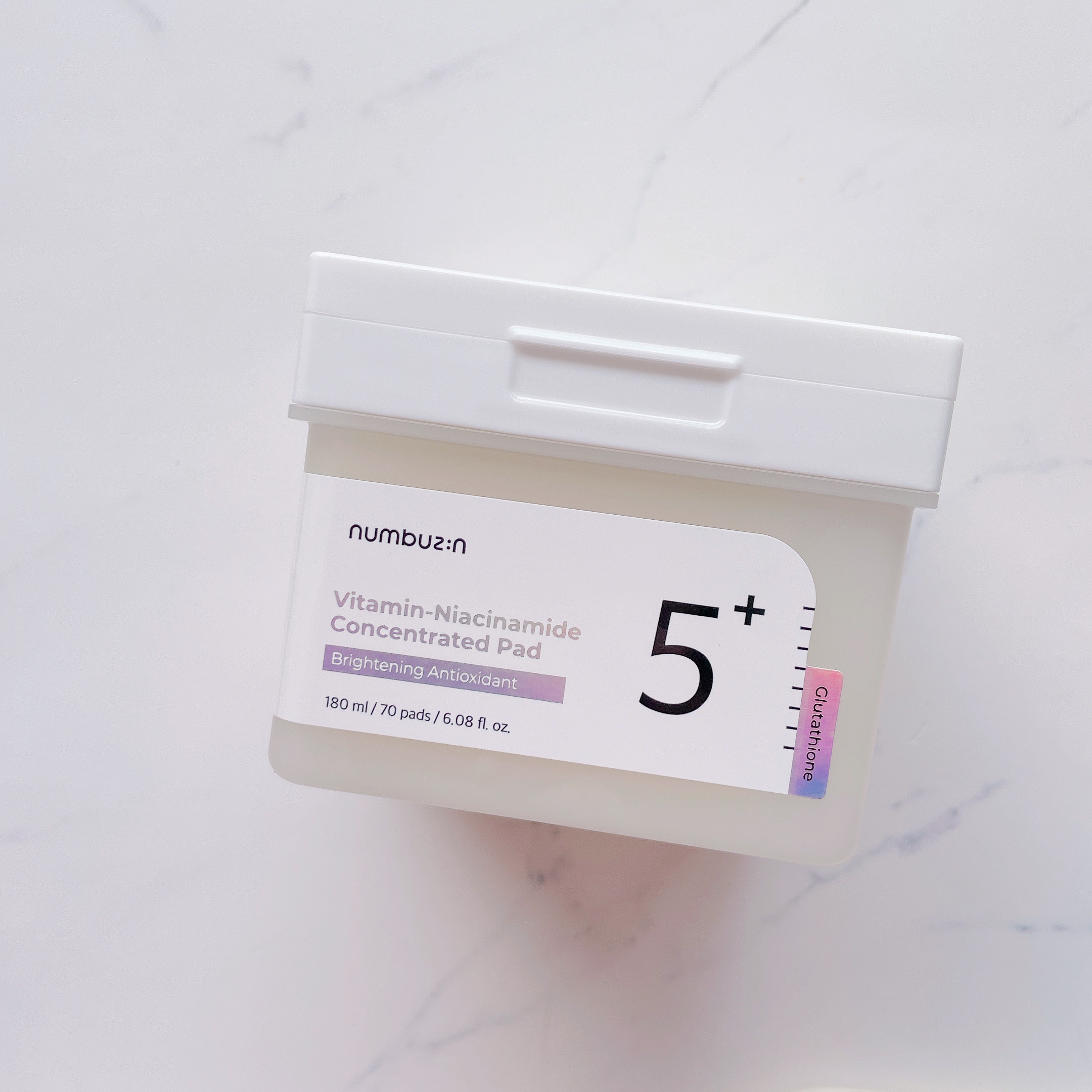 5番 白玉グルタチオンＣフィルムパッド/numbuzin/トナーパッドを使ったクチコミ（2枚目）