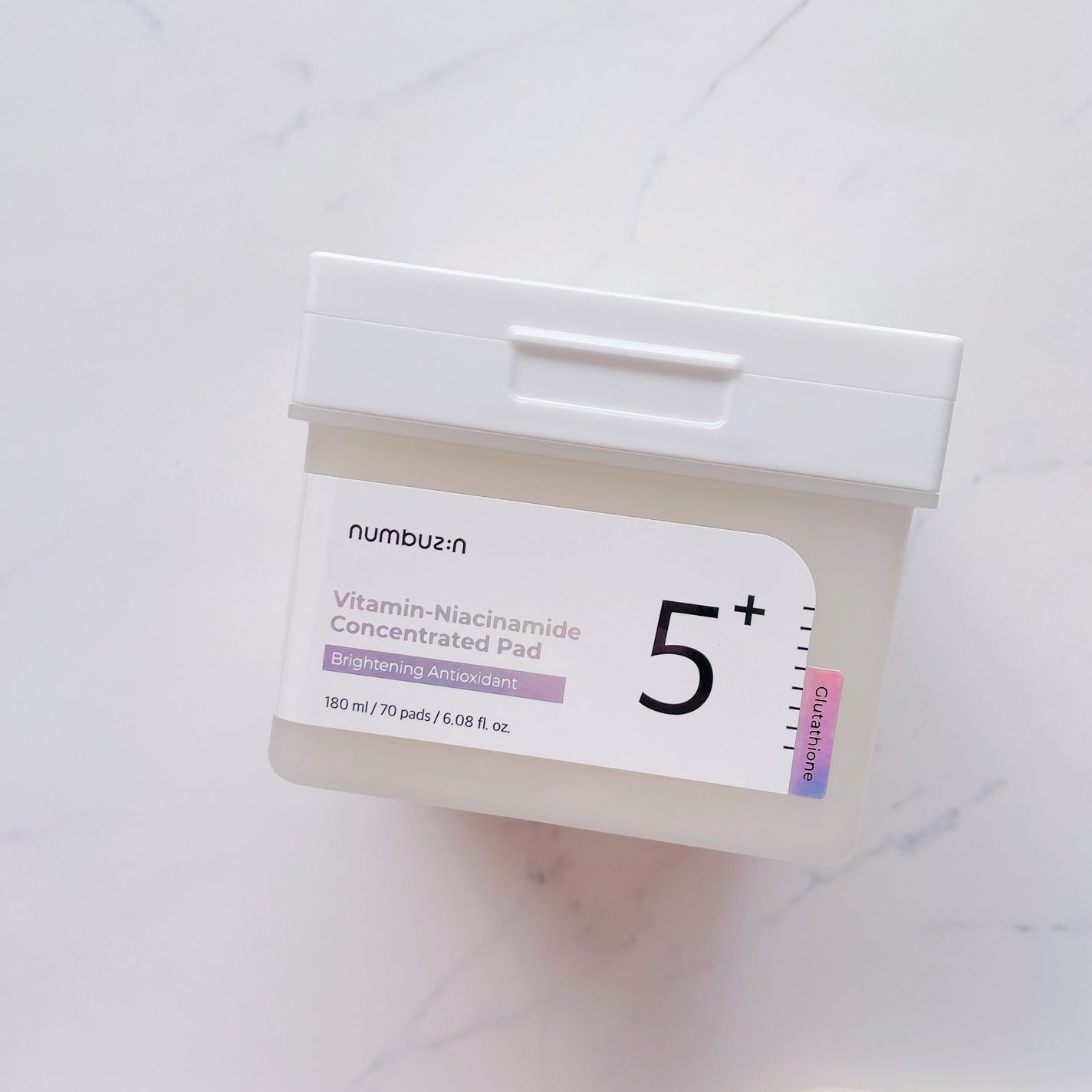 5番 白玉グルタチオンCフィルムパッド/numbuzin/トナーパッドを使ったクチコミ(2枚目)