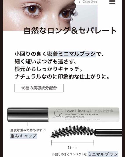ラブ・ライナー オールラッシュマスク/ラブ・ライナー/マスカラを使ったクチコミ(1枚目)