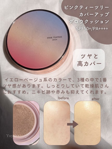 ピンクティーツリーカバークッション/APLIN/クッションファンデーションを使ったクチコミ(3枚目)