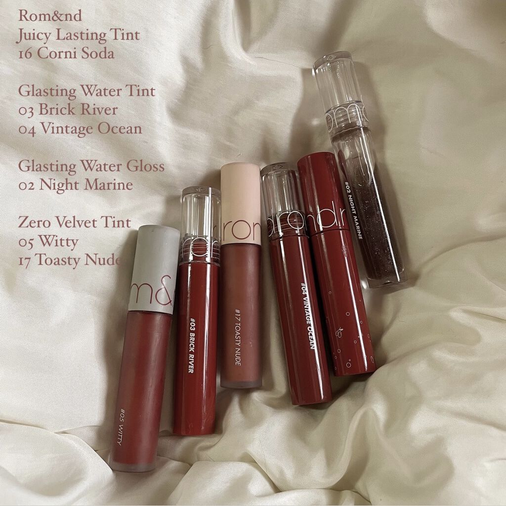 ジューシーラスティングティント/rom&nd/リップティントを使ったクチコミ（2枚目）