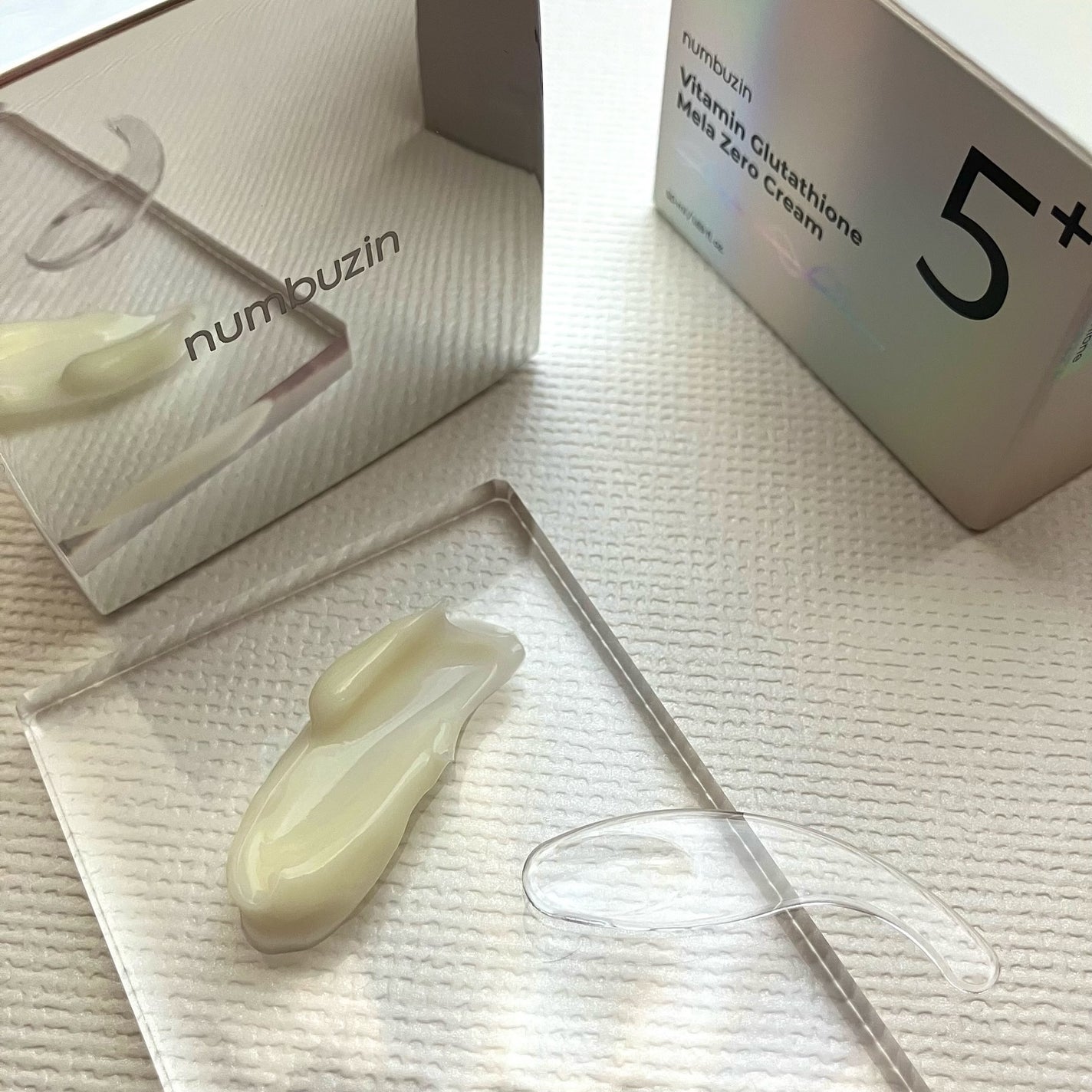 5番 白玉グルタチオンCメラゼロクリーム/numbuzin/フェイスクリームを使ったクチコミ(5枚目)