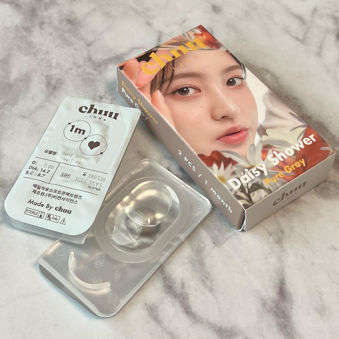 Daisy Shower 1Day/chuu LENS/ワンデー（１DAY）カラコンを使ったクチコミ（2枚目）