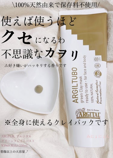 ARGITAL グリーンクレイペーストのクチコミ「
ARGITAL アルジタル
グリーンクレイペースト
¥3960(税込)/250ml イタリア.....」（1枚目）