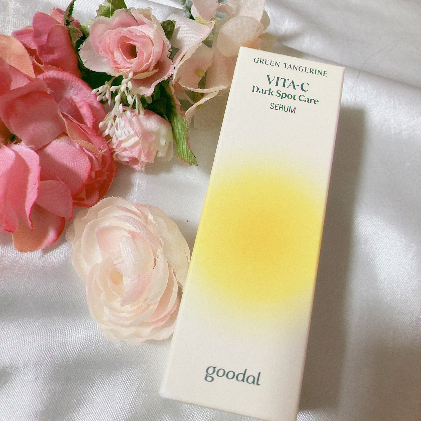 グリーンタンジェリン ビタC ダークスポットケアセラム/goodal/美容液を使ったクチコミ(4枚目)