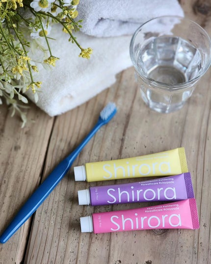 シローラクレイホワイトニングミニ3本セット(レモン&ジャスミン&ベリー)/Shirora/歯磨き粉を使ったクチコミ(2枚目)