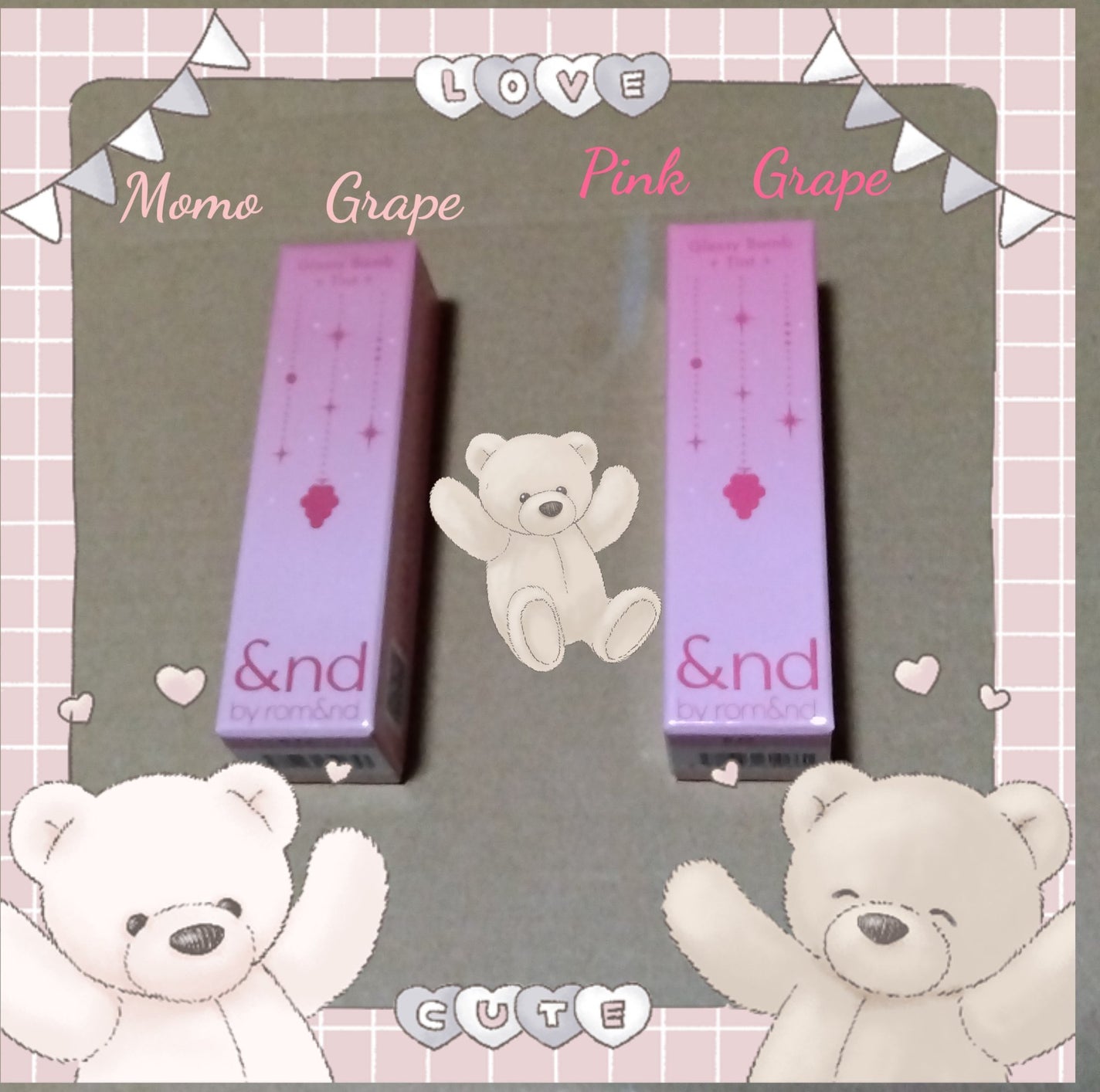 アンドバイロムアンド グラッシーボムティント/&nd by rom&nd/リップティントを使ったクチコミ(1枚目)