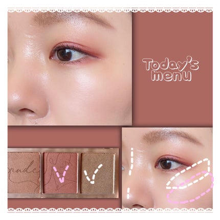 All Take Mood Cheek Palette/PERIPERA/パウダーチークを使ったクチコミ(4枚目)